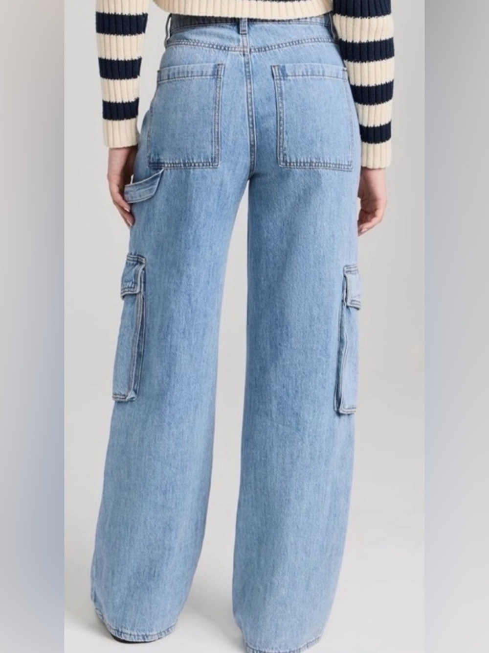 Blank NYC Franklin Light Blue Wide-Leg Cargo Jeans - Picture 2 of 11